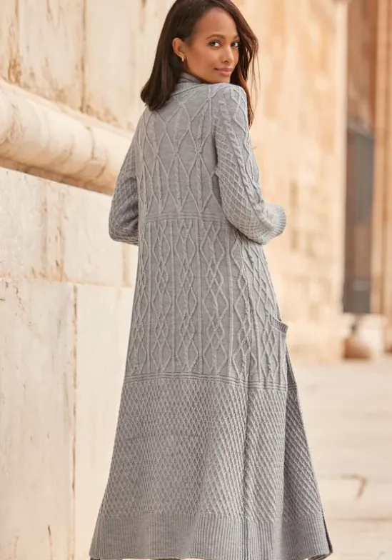 Longstrickjacke