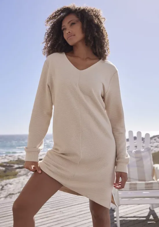 Sweatkleid"Langarmkleid Aus Ripp-Qualitat"