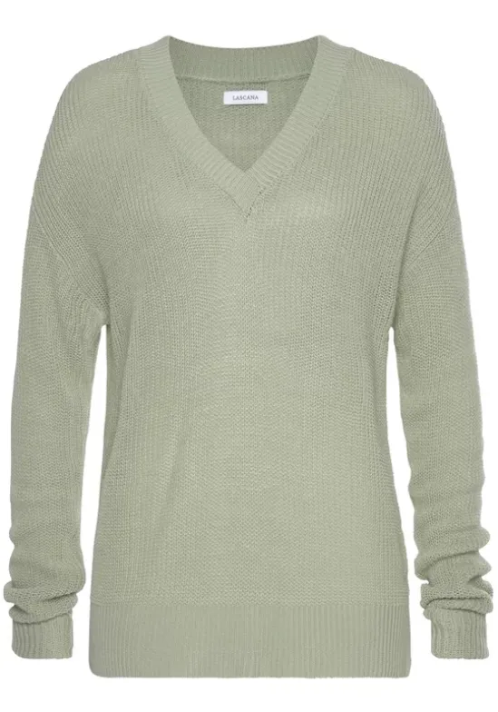 V-Ausschnitt-Pullover