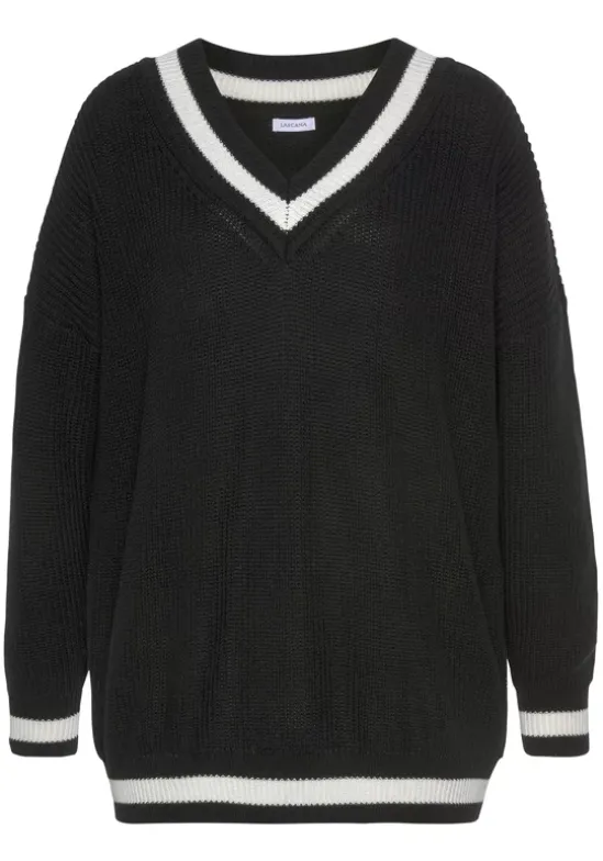 V-Ausschnitt-Pullover