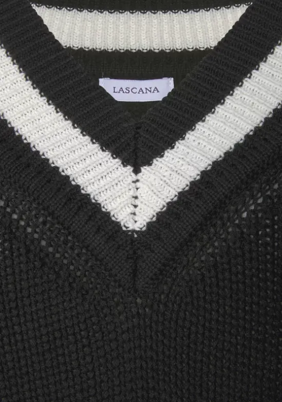 V-Ausschnitt-Pullover