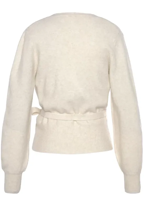 Wickelstrickjacke"-Strickjacke Mit Bindeband"
